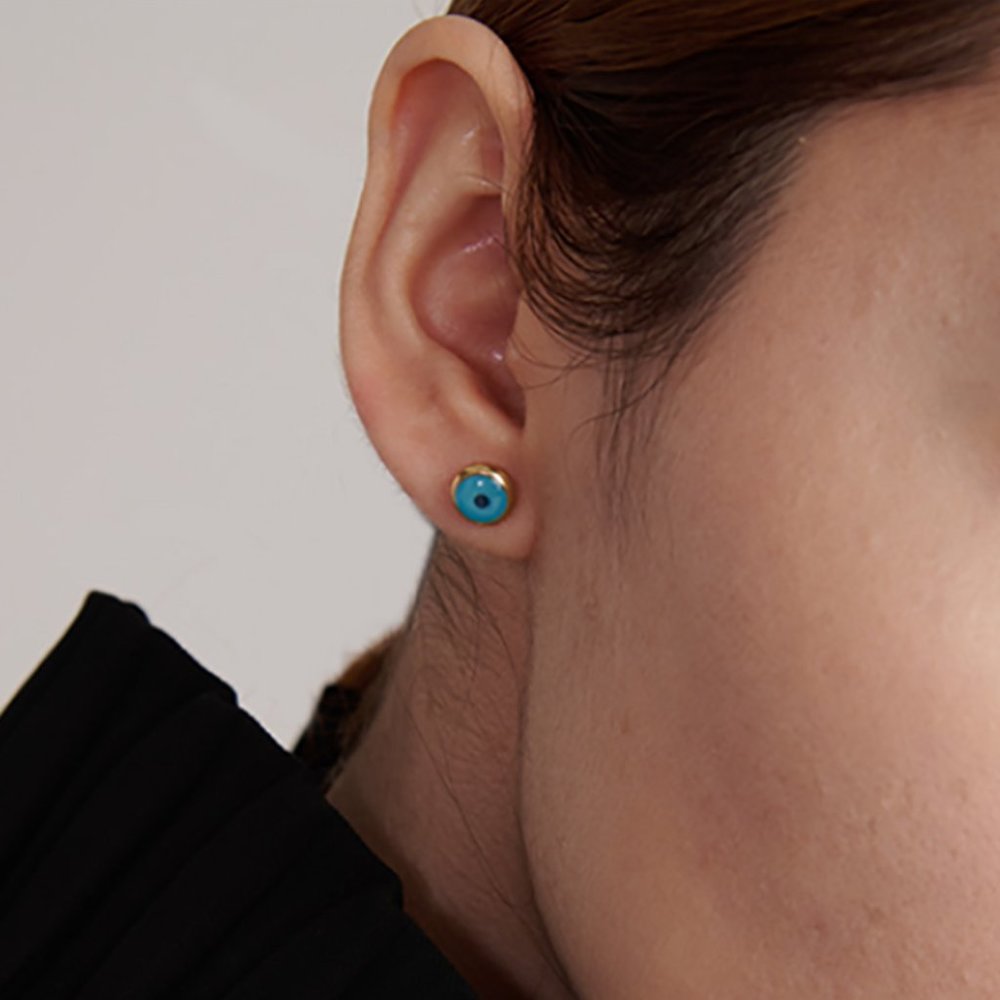 Dainty Evil Eye Earrings